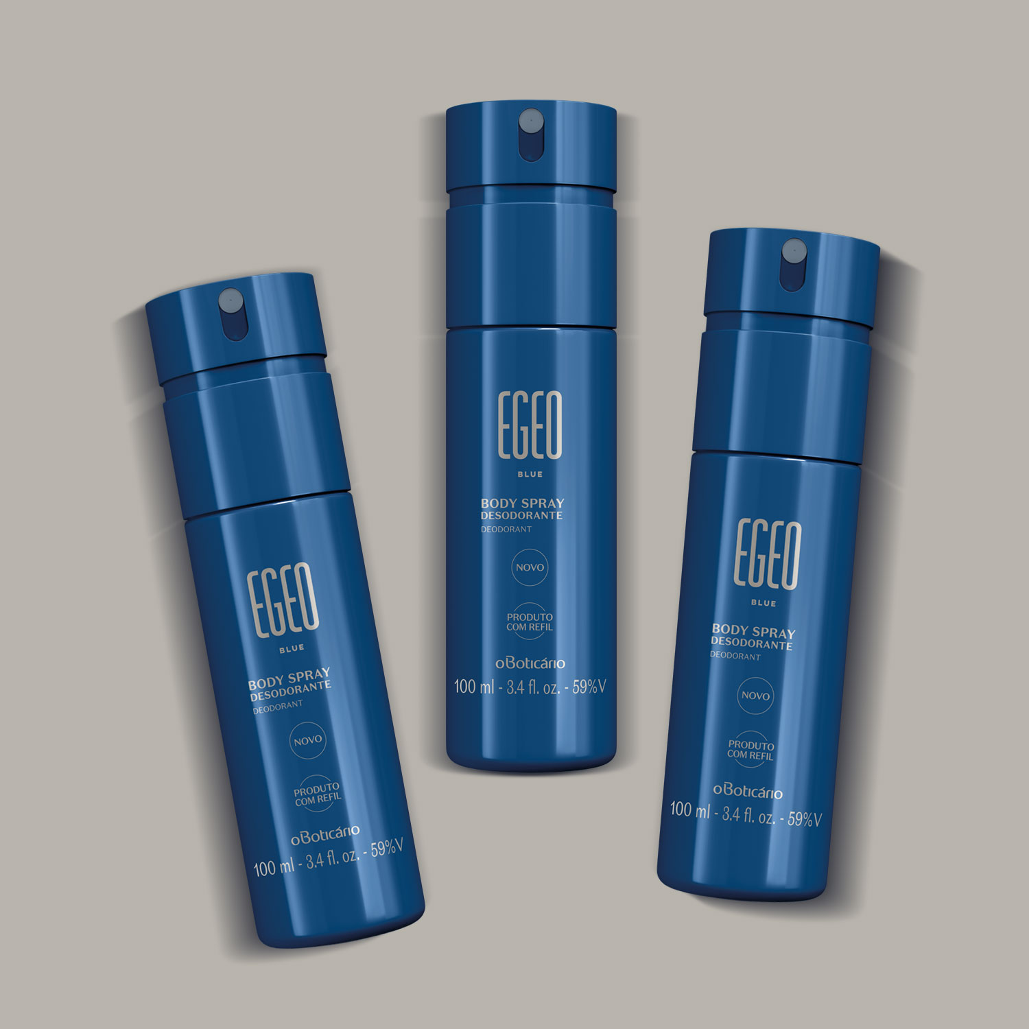 Combo Egeo Blue: Body Spray Desodorante 100ml (3 unidades)