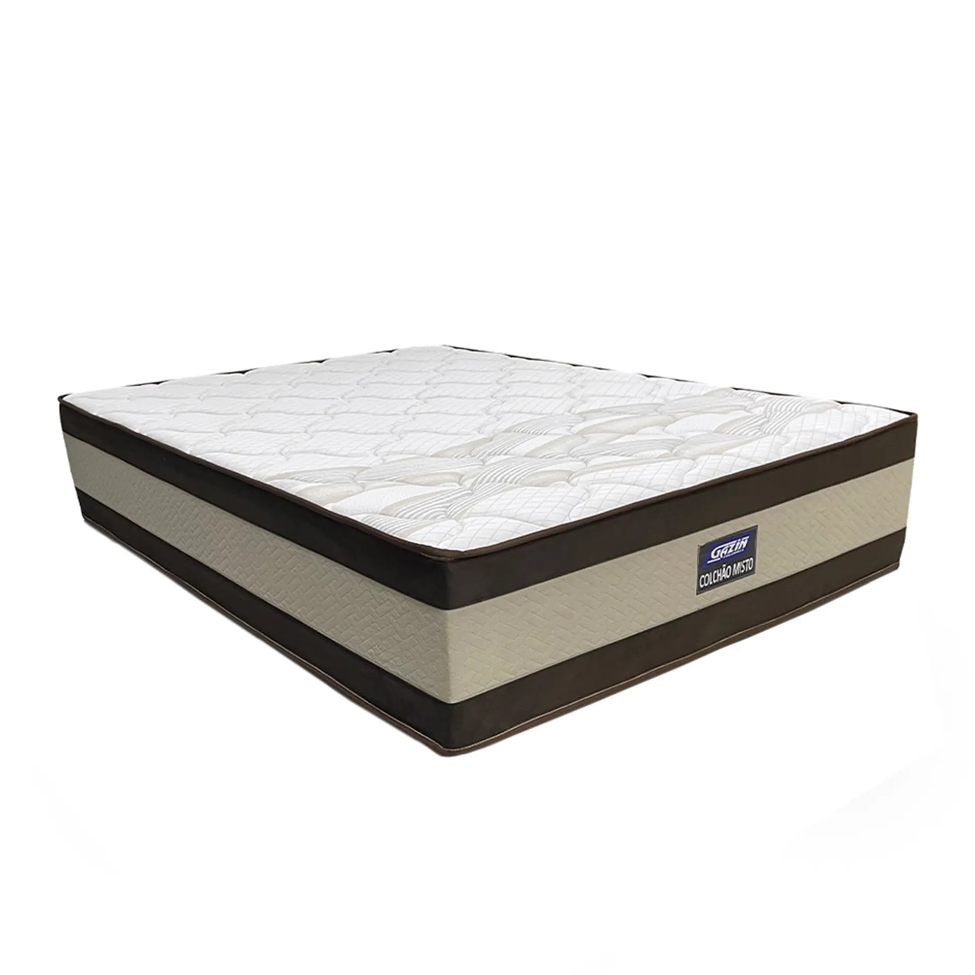 Colchão Casal Espuma D40 Gazin Misto Duo Extra 138x188 - Marrom