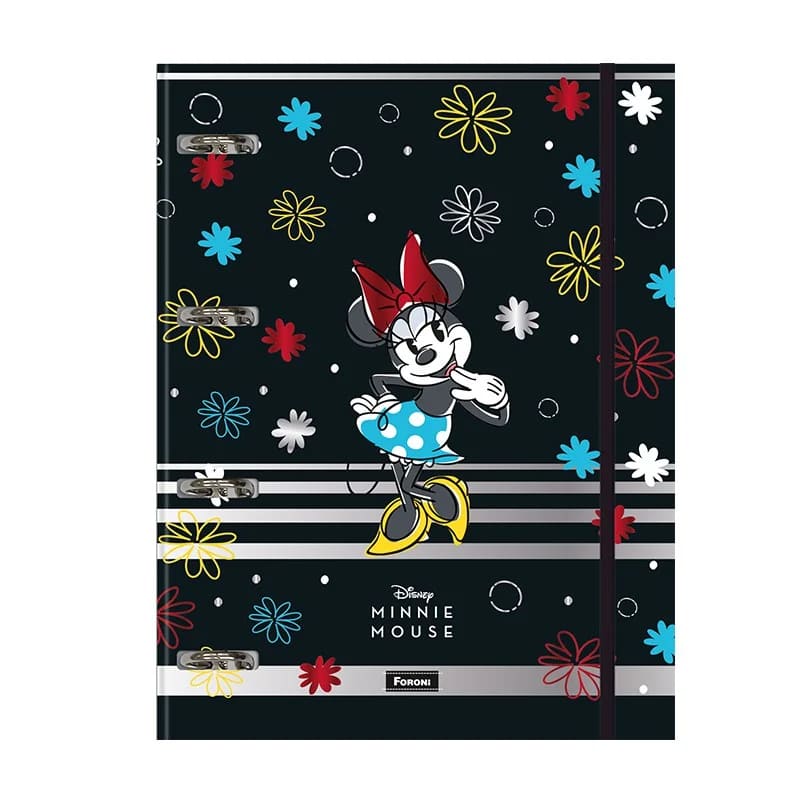 Fichário Argolado Foroni Minnie com Elástico 80 Folhas