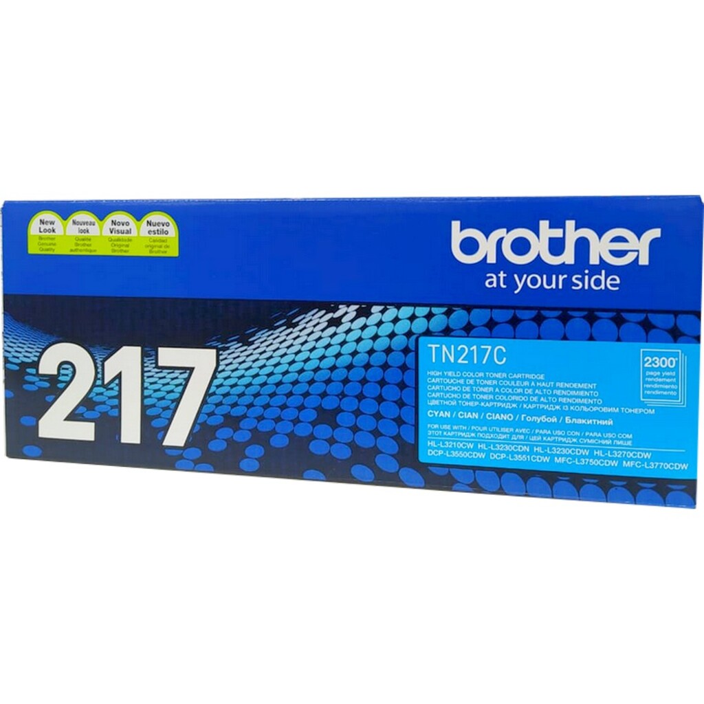 Toner Brother Ciano Original -TN217CBR - 2.300 páginas para MFCL3750CDW, MFCL3770CDW, HL3210CW, HL3230CDN, HL3230CDW, HL3270CDW