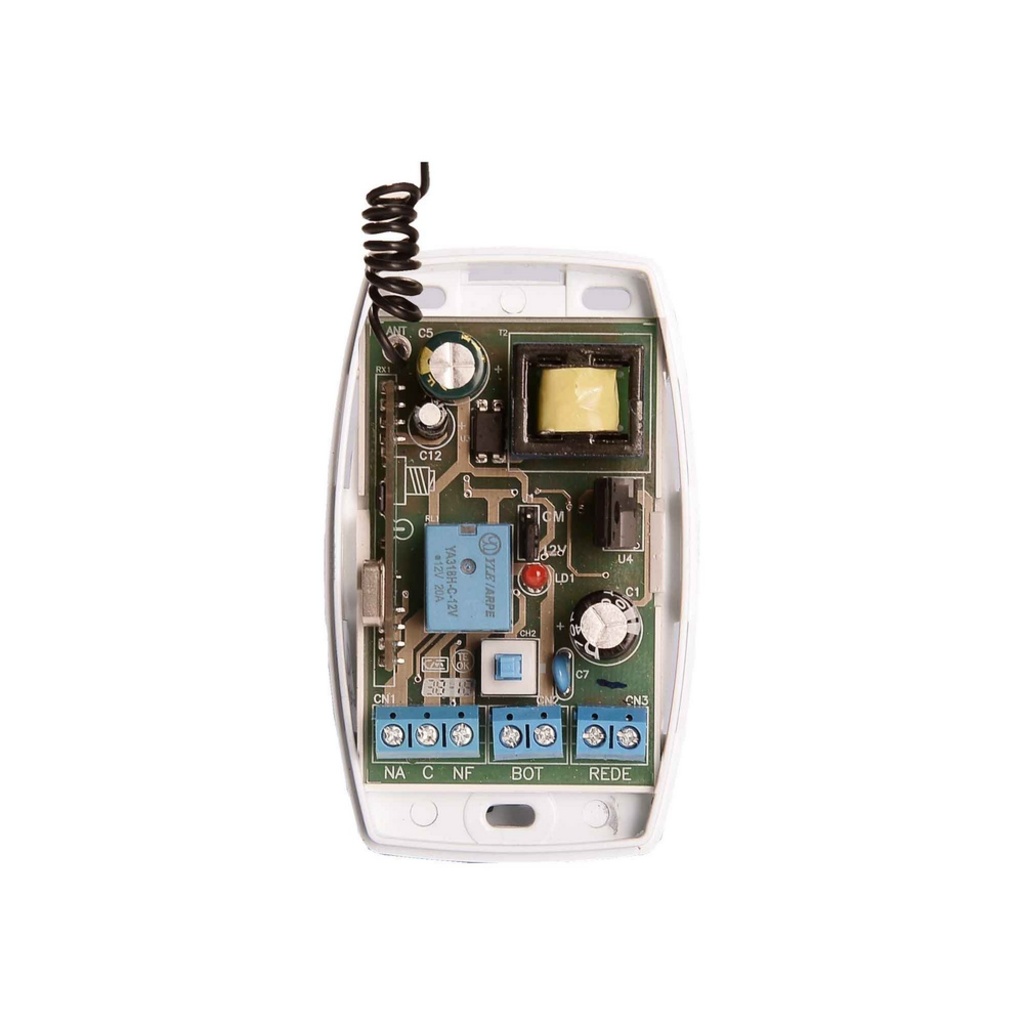 Botoeira de Saída Sobrepor Simples com Receptor Incorporado 433mhz com Fonte 12V 1A Ipec - AF12RX