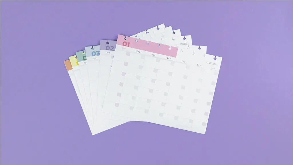 Refil Planner de Mesa CI Médio Não Datado 13 Folhas