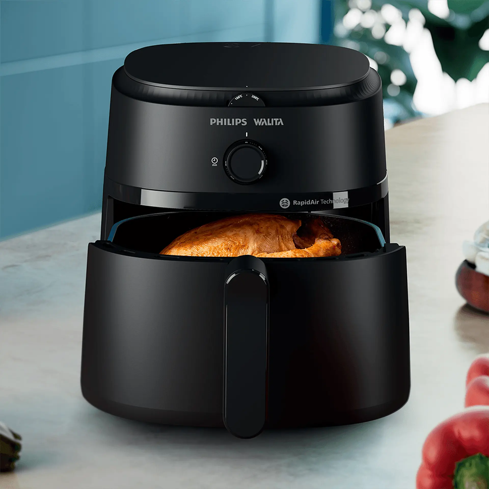 Fritadeira Elétrica Philips Walita Série 1000 6,2L 1700W - Preto - 110 Volts