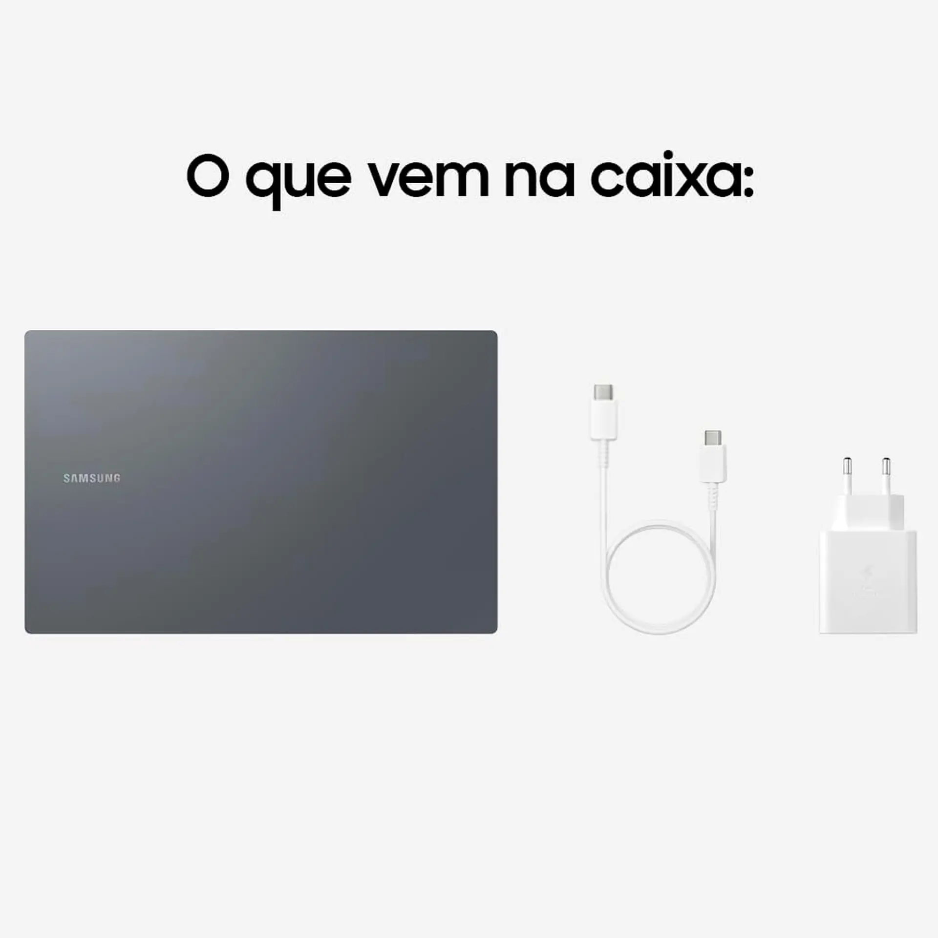 Notebook Samsung Galaxy Book4 i3 W11 8GB 256GB SSD 15.6" NP750XGJ-KG5BR - Cinza - Bivolt