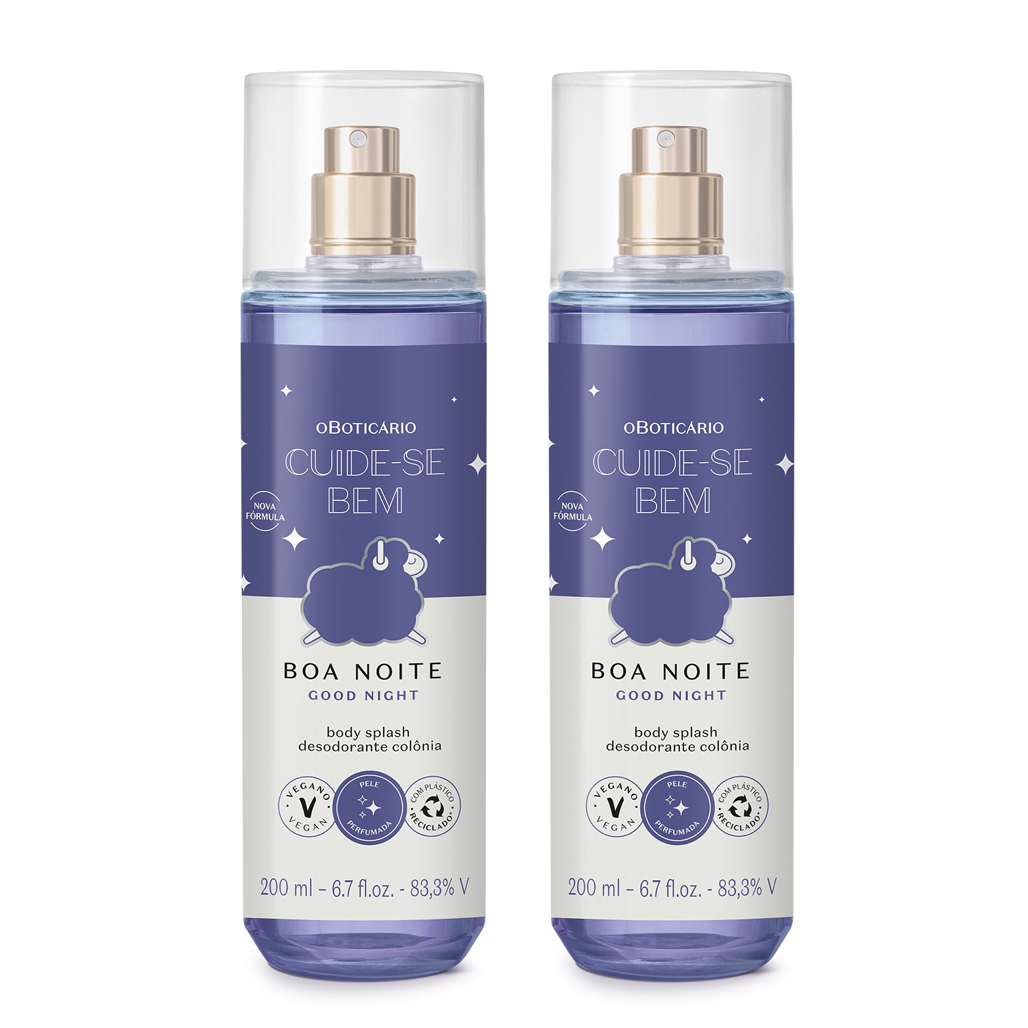 Combo Body Splash Cuide-se Bem Boa Noite 200ml (2 itens)