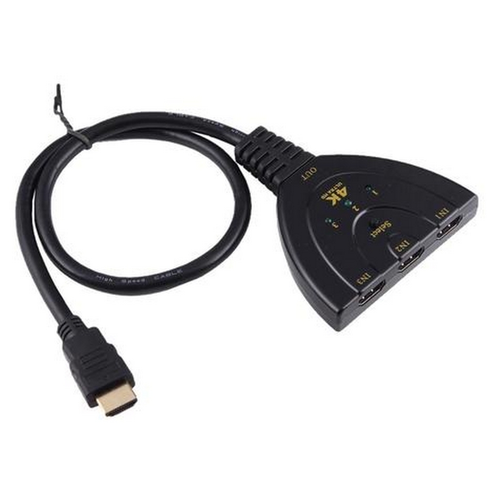 Switch 3 Entradas HDMI para 1 Saída HDMI 4k F3 - 813