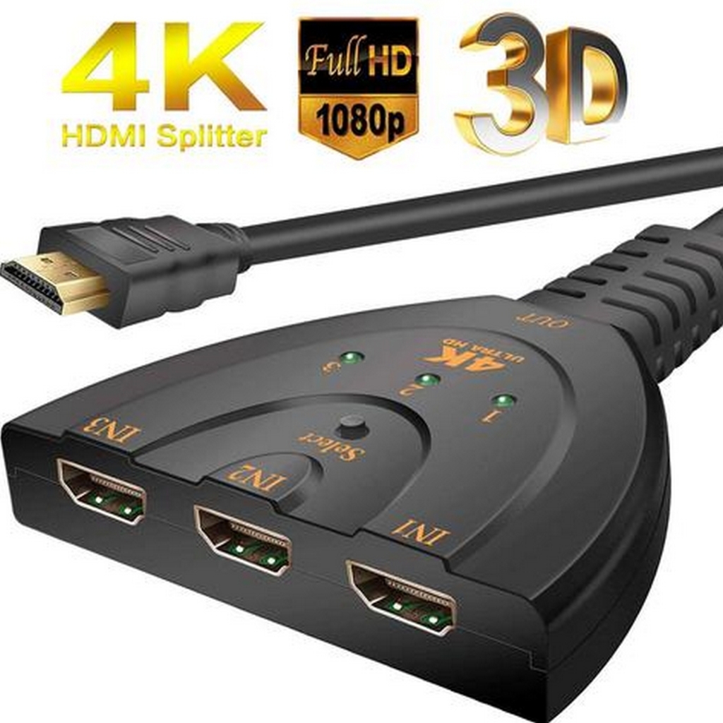Switch 3 Entradas HDMI para 1 Saída HDMI 4k F3 - 813