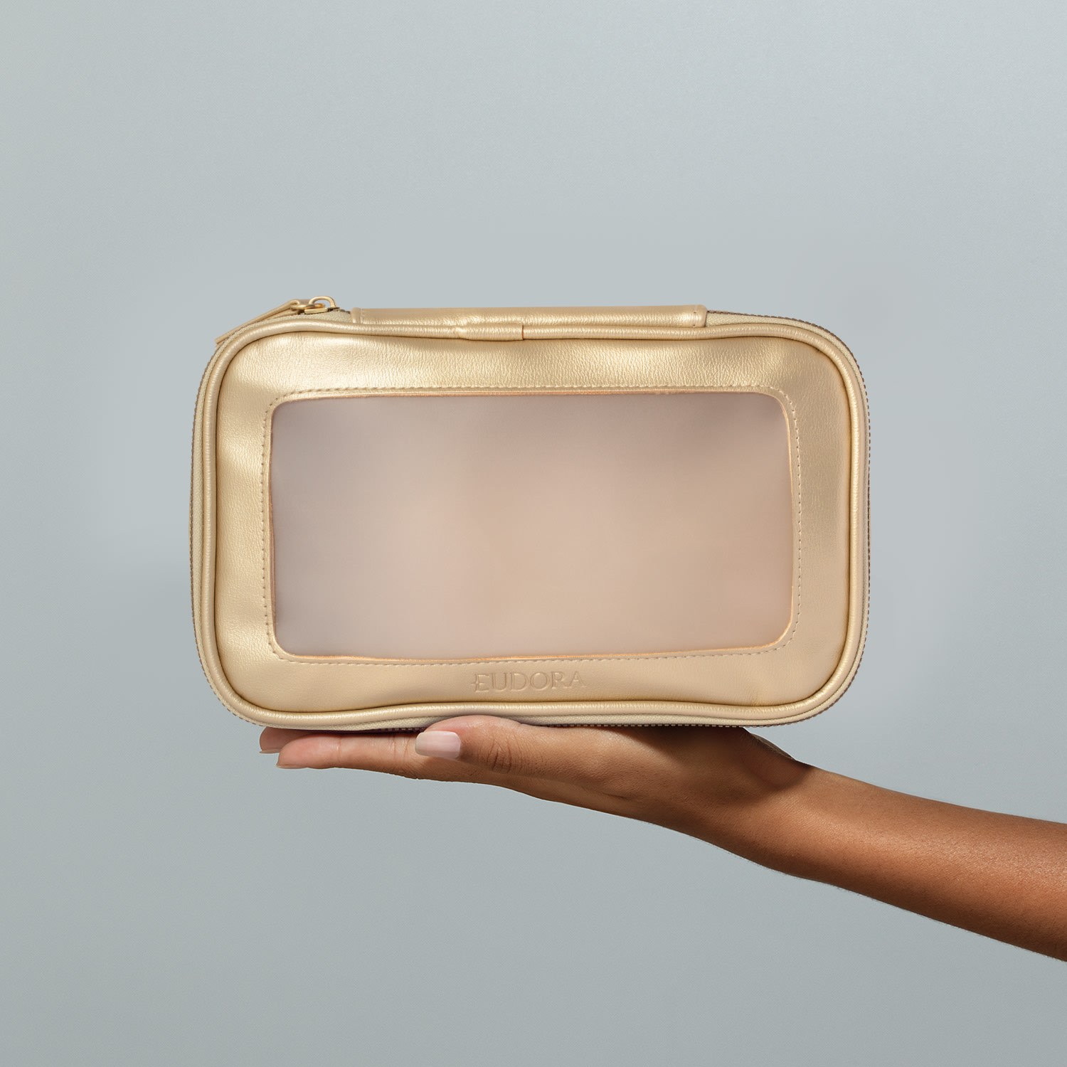 Nécessaire Dourado Transparente Eudora Collection