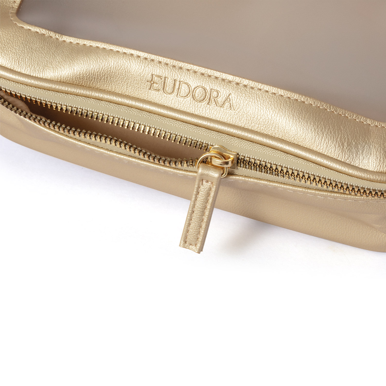 Nécessaire Dourado Transparente Eudora Collection