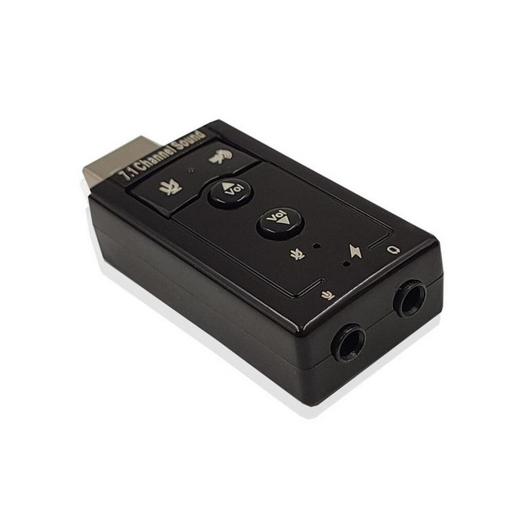 Adaptador de Som USB 7.1 Canais 2 Entradas F3 JC-7.1- 1242