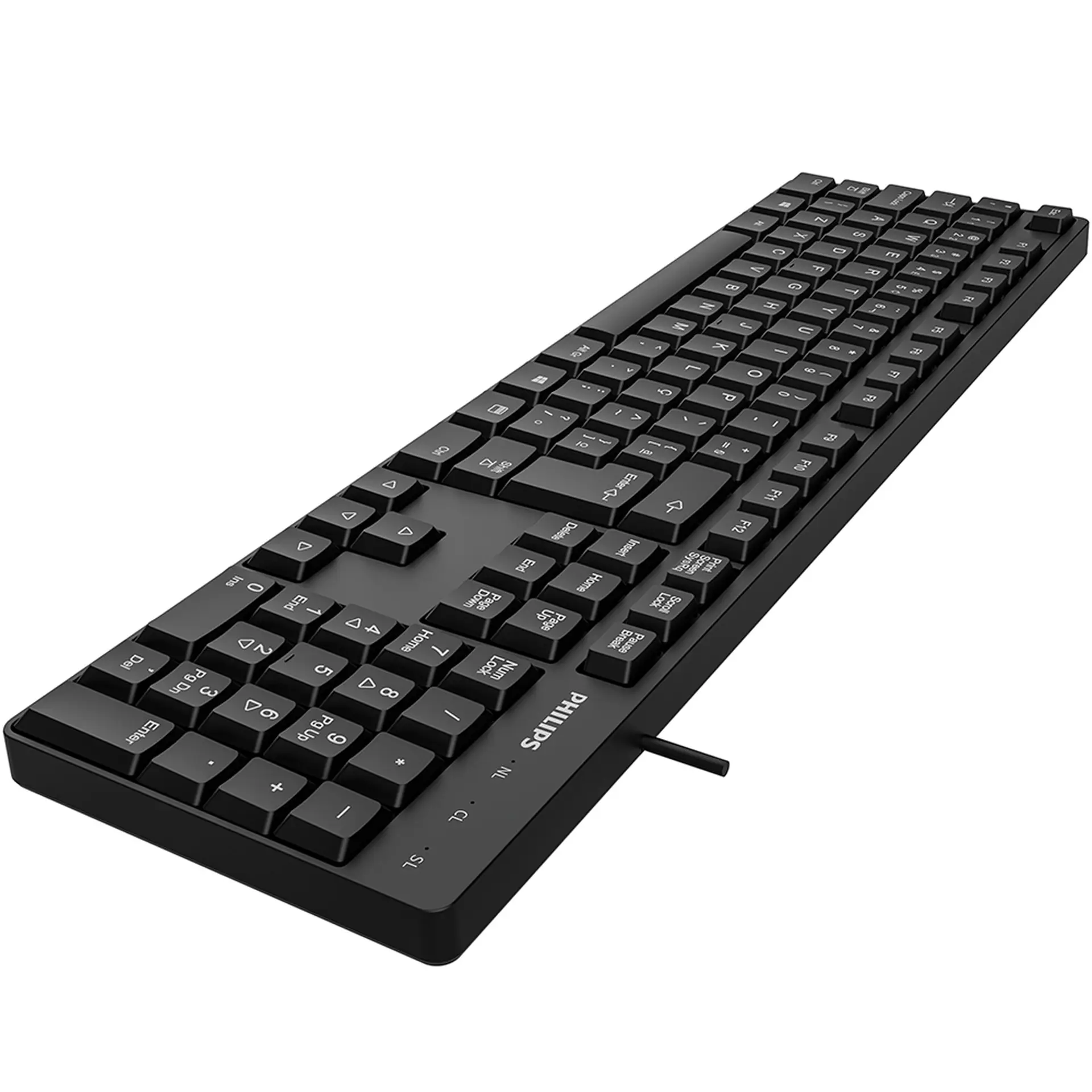 Teclado com Fio Philips SPK625 USB ABNT2 com 107 Teclas - Preto