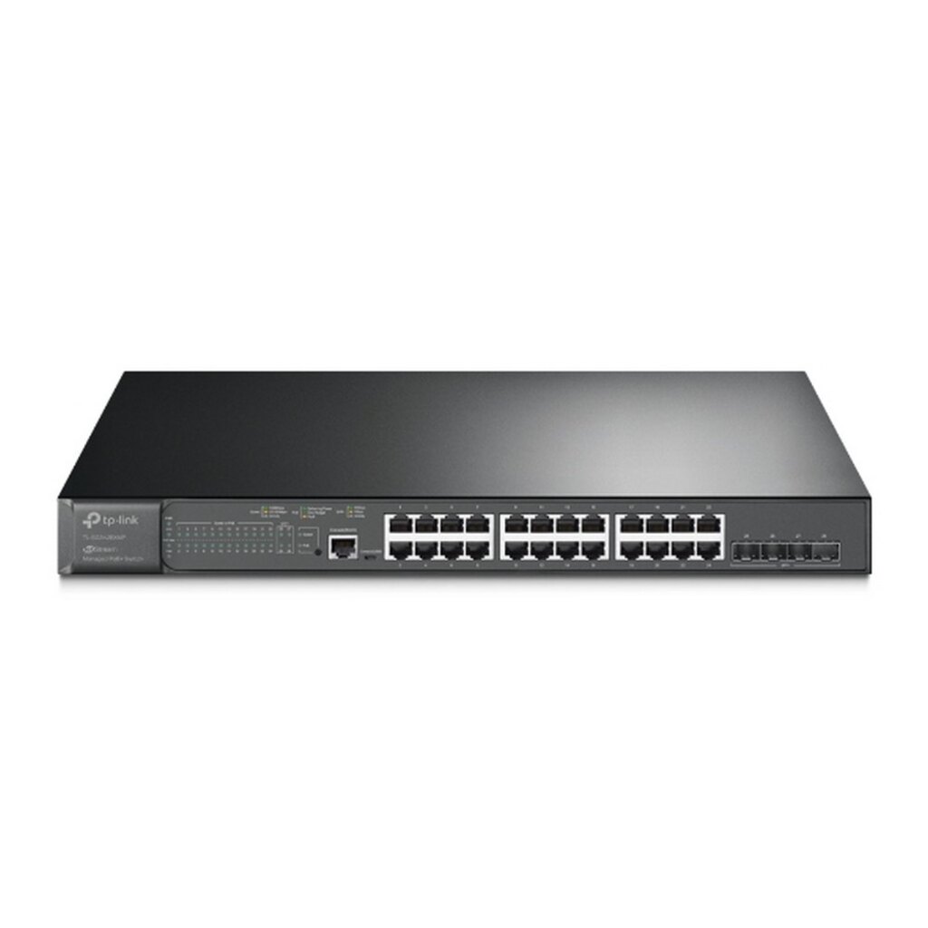 Switch PoE+ Gerenciável L2+ Tp-Link SG3428XMP 24 Portas 10/100/1000 Mbps 4 Portas SFP+ 10G 1 Porta Console RJ45 JetStream Omada