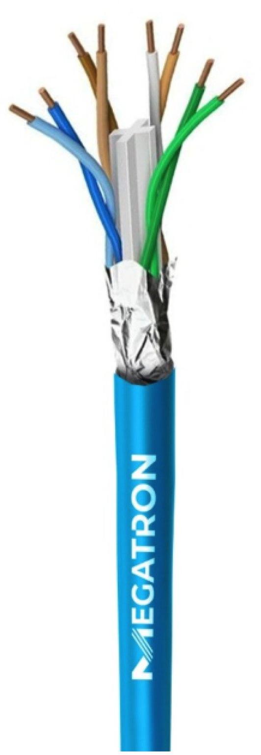 Cabo de Rede Blindado 23AWG Megatron Cat.6 4 Pares Azul 2743 Vendido por Metro 100% Cobre Homologado ANATEL