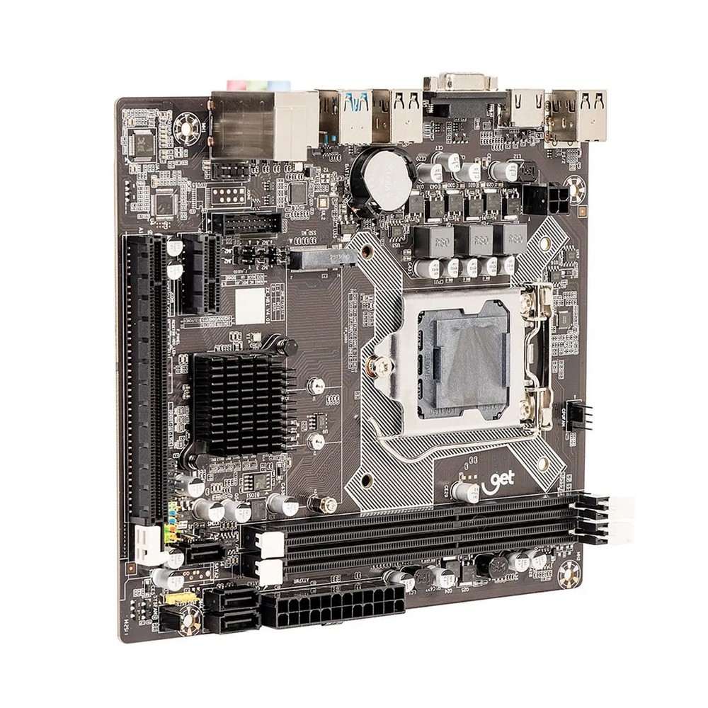 Placa Mãe Goldentec Get H81 M2 Box para Intel LGA 1150 Memória DDR3 Som Video e Rede 71789