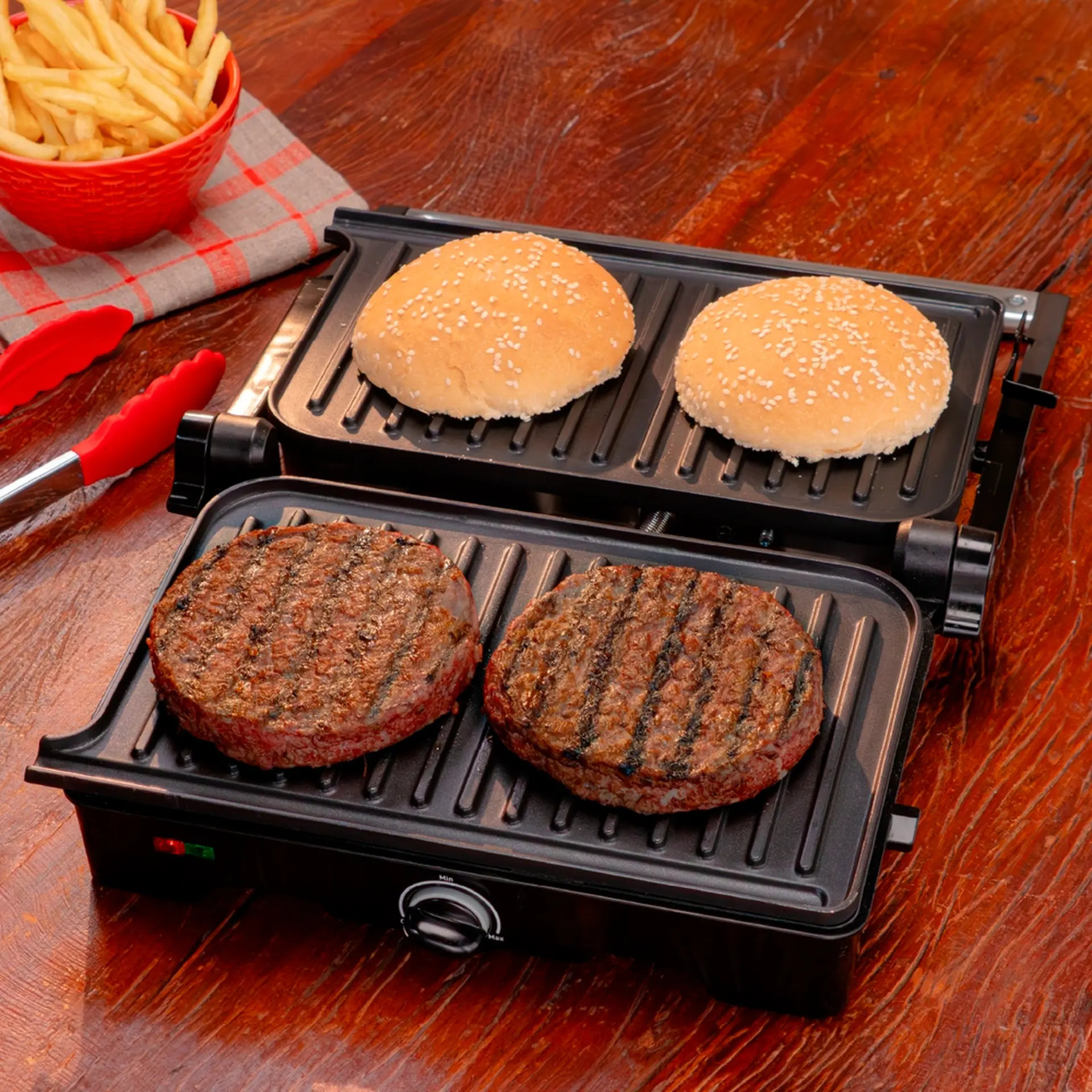 Grill Sanduicheira Arno GNOX Dual Abertura 180º 1100W - Inox - 110 Volts