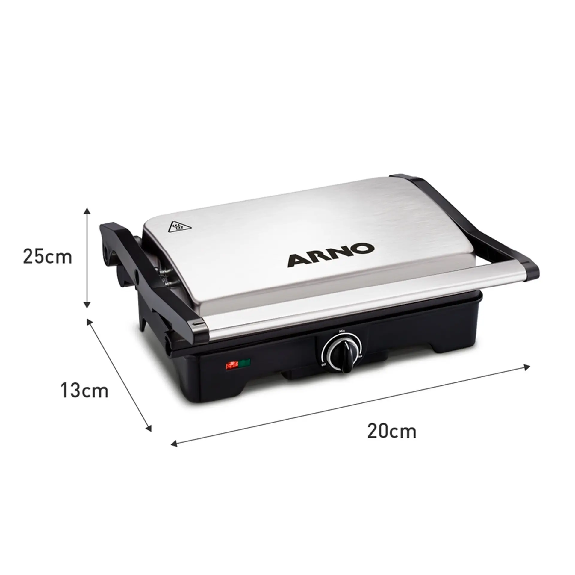 Grill Sanduicheira Arno GNOX Dual Abertura 180º 1100W - Inox - 110 Volts