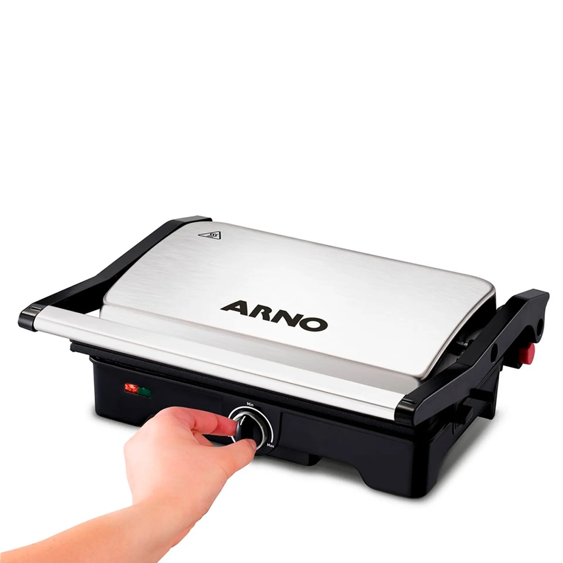 Grill Sanduicheira Arno GNOX Dual Abertura 180º 1100W - Inox - 110 Volts