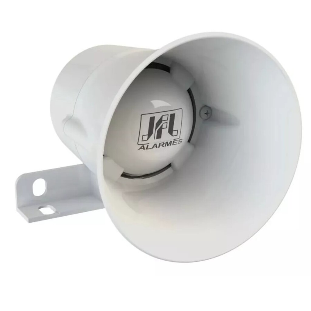 Sirene Piezoelétrica JFL 12V 120dB Branco - SIR-120BCO