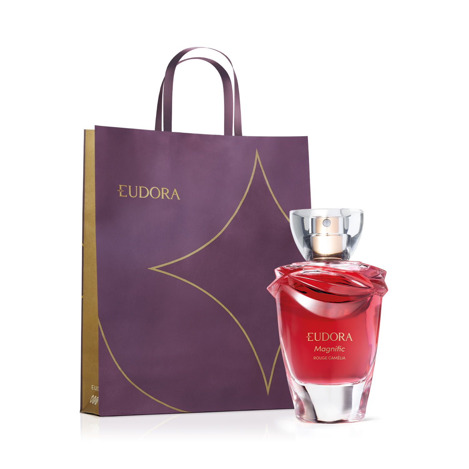 Combo Magnific Rouge Camélia: Desodorante Colônia 75ml + Sacola Eudora