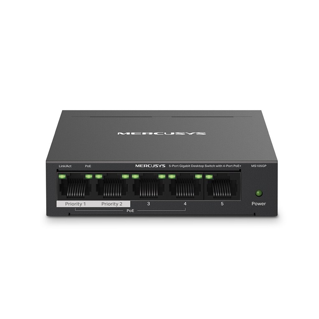 Switch PoE+ Mercusys MS105GP 5 Portas 10/100/1000 Mbps