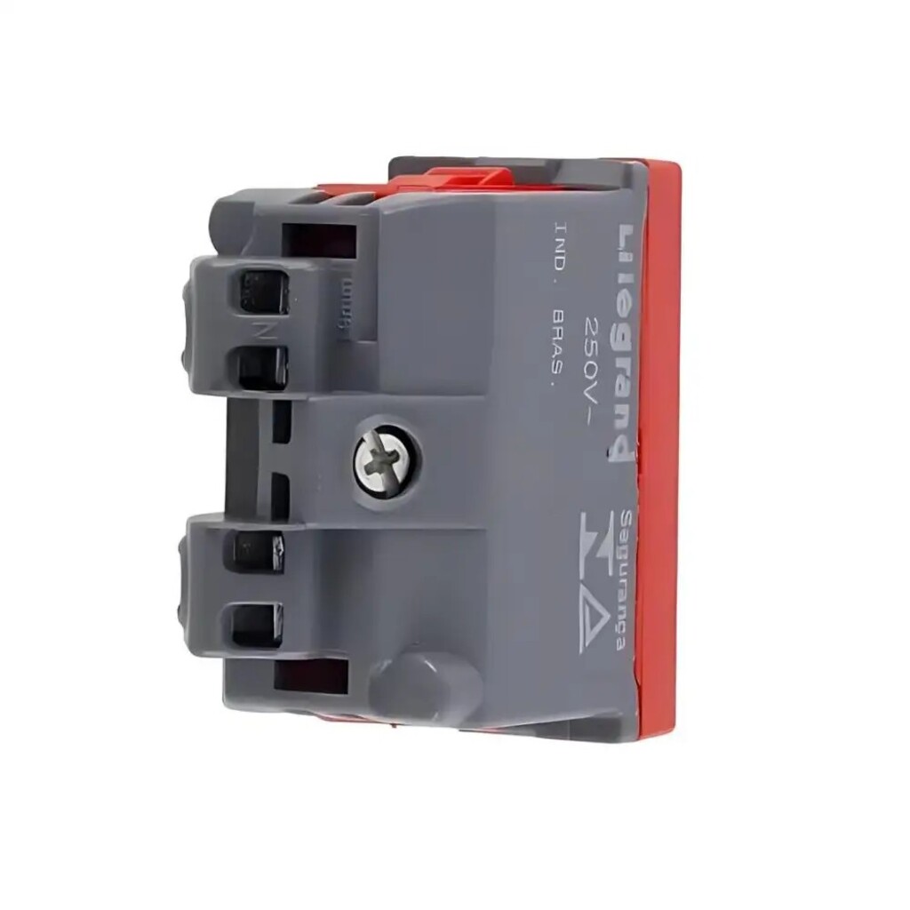 Tomada Módulo 2P+T 20A Pial Plus+ Legrand  Vermelho 615079VM