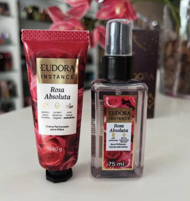 Kit Presente Eudora Instance Rosa Absoluta Body Spray + Creme Mãos