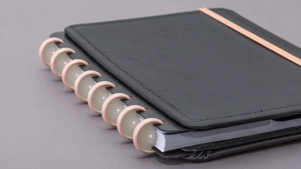 Disco para Caderno Inteligente 12 Discos Grande 31mm com Elástico Rosê Pérolado