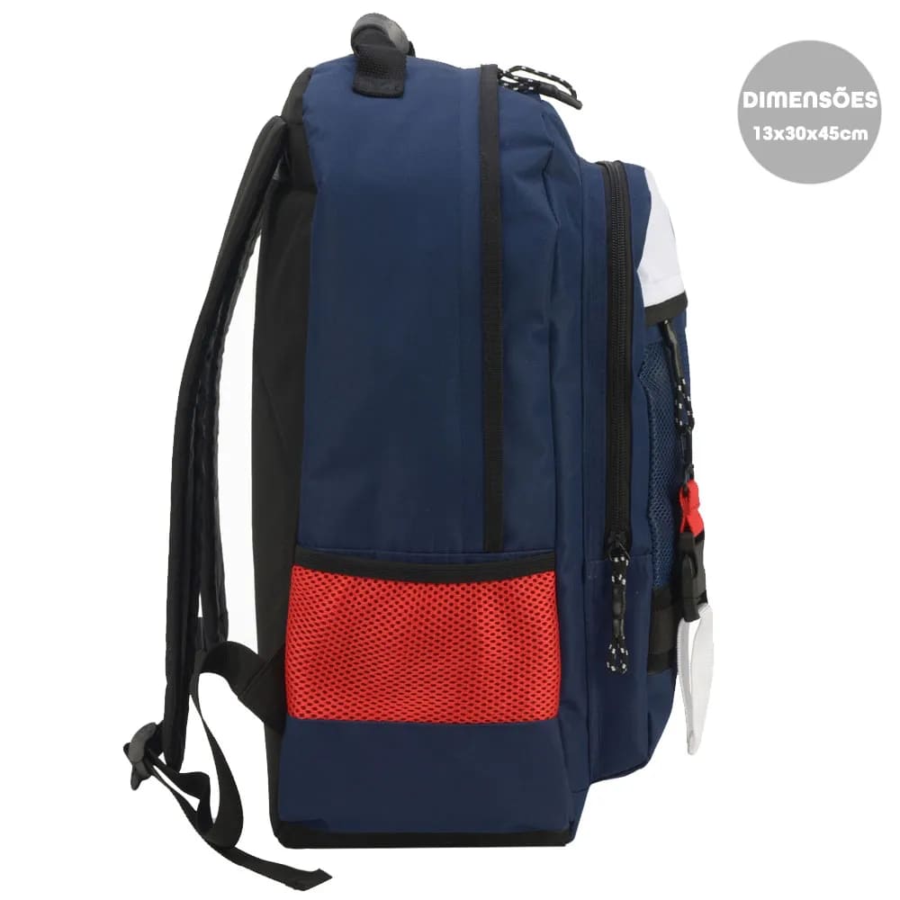 Mochila Costa Luxcel Up4you Laptop Grande com Detalhes Azul