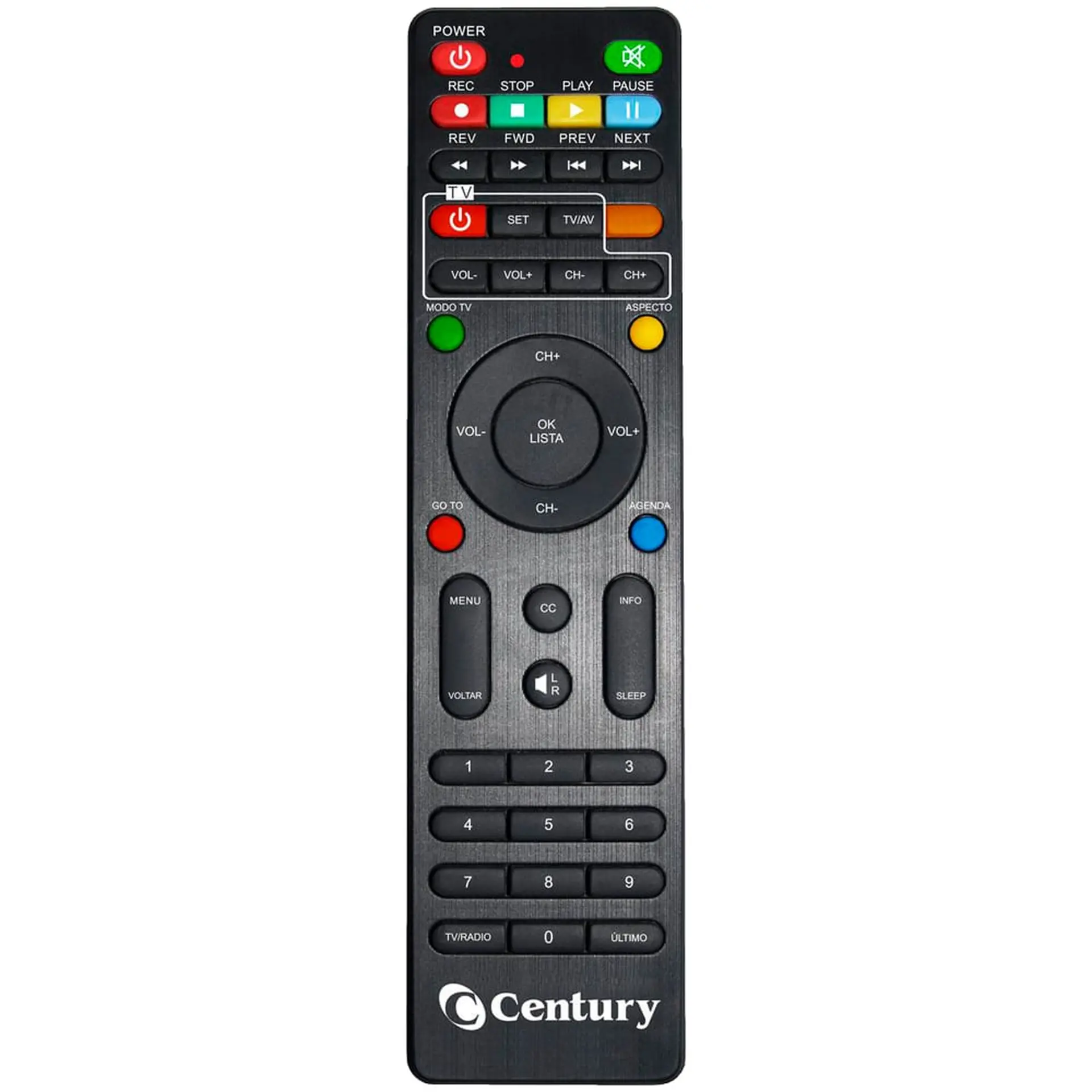 Antena Super Digital Monoponto + Receptor Midia Box B4 HD USB HDMI Century