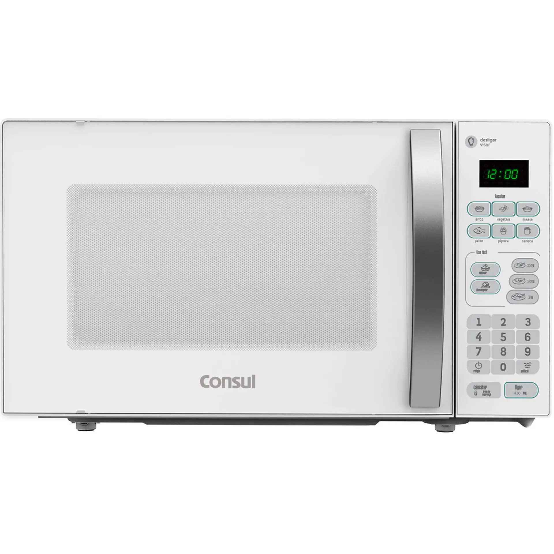 Micro-ondas Consul 20L 620W Função Descongelar Trava Painel CMA20BB - Branco - 110 Volts
