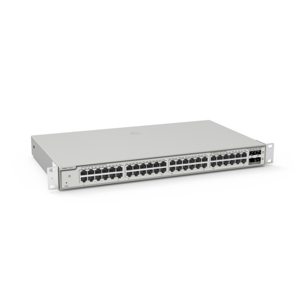 Switch PoE+ Gerenciável L3 Ruijie | Reyee RG-NBS5200-48GT4XS-UP 48 Portas Gigabit +4 SFP+ 10G