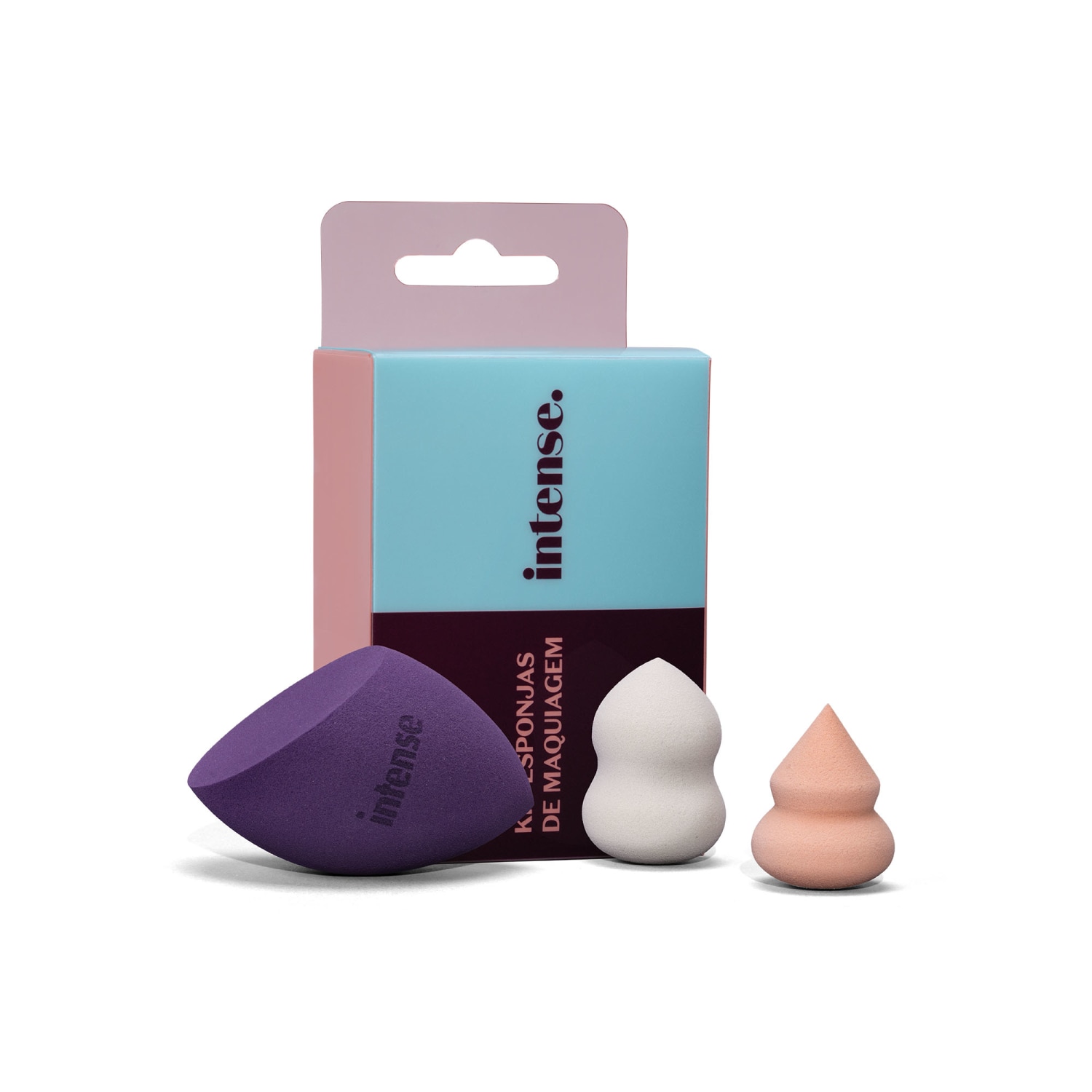 Kit Esponjas de Maquiagem Intense 3 unidades