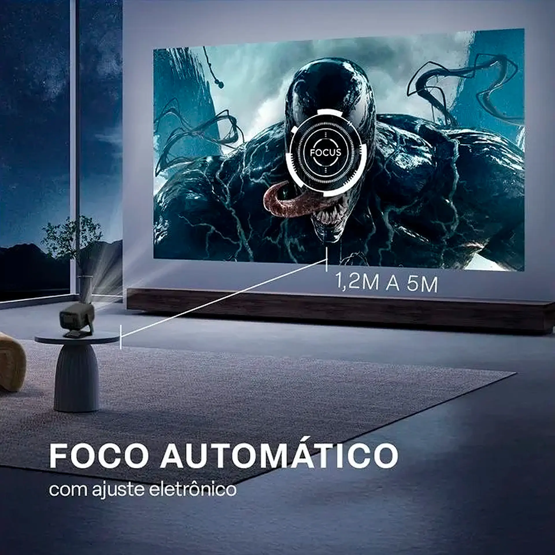 Projetor Multi Smart PJ300N Full HD 36" a 150" 5000 Lúmens - Preto - Bivolt