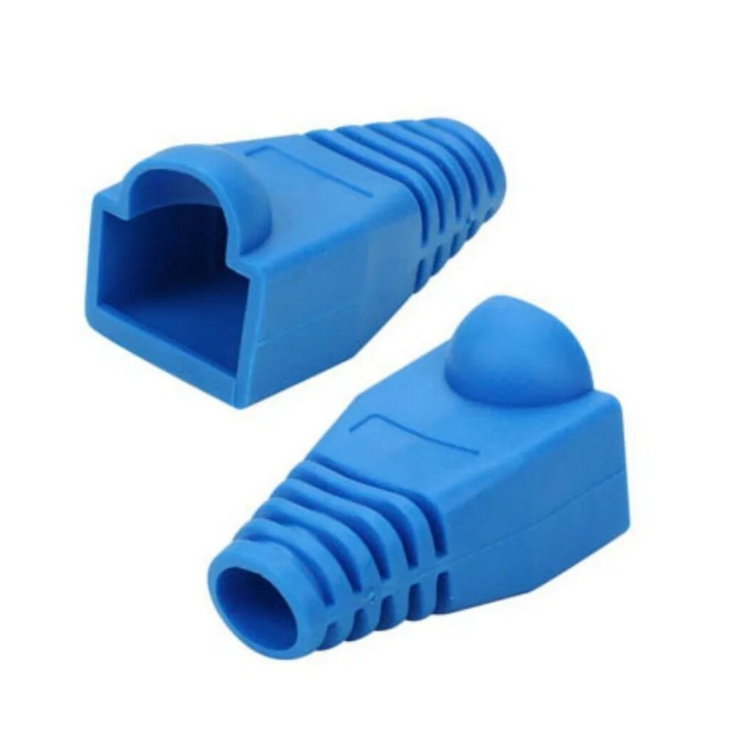 Capa para Conector RJ45 Macho Seccon SecLan Azul - CY-7020-BL Pacote Com 100 Unidades