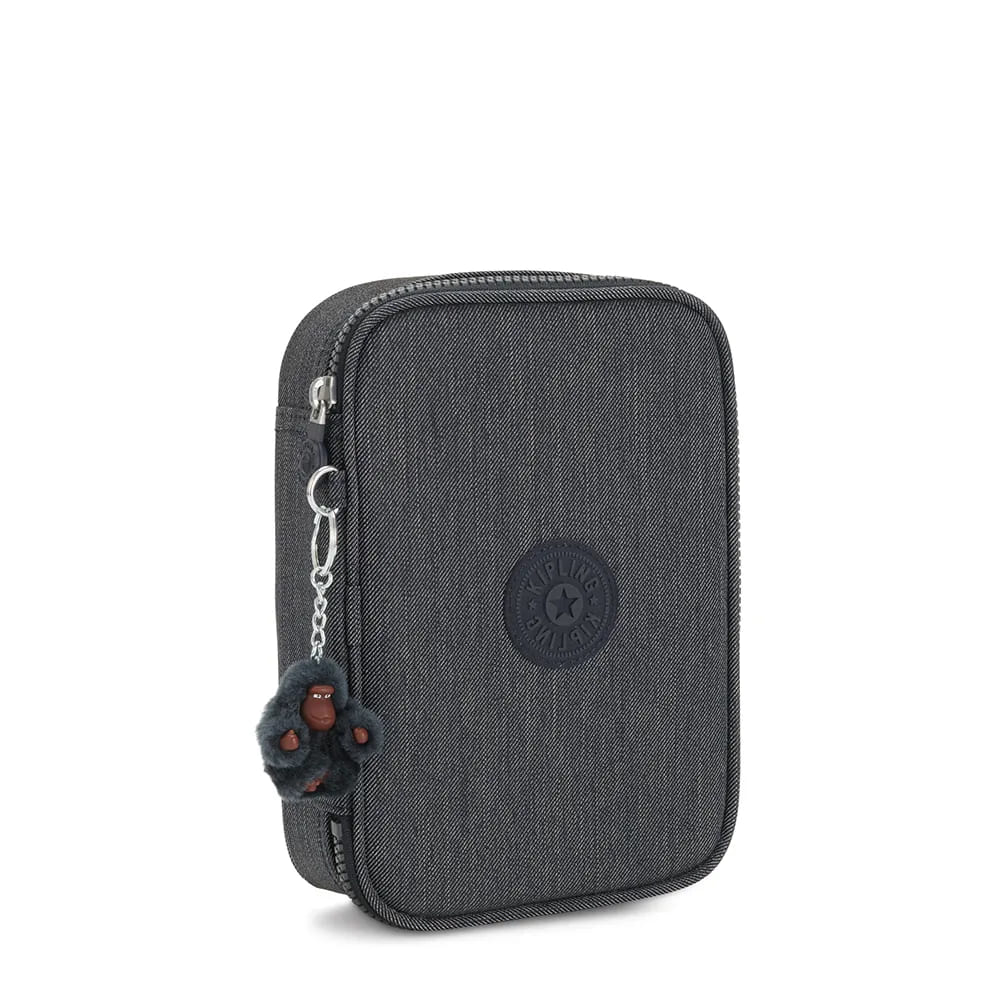 Estojo Kipling Marine Navy 100 Pens Grande Jeans