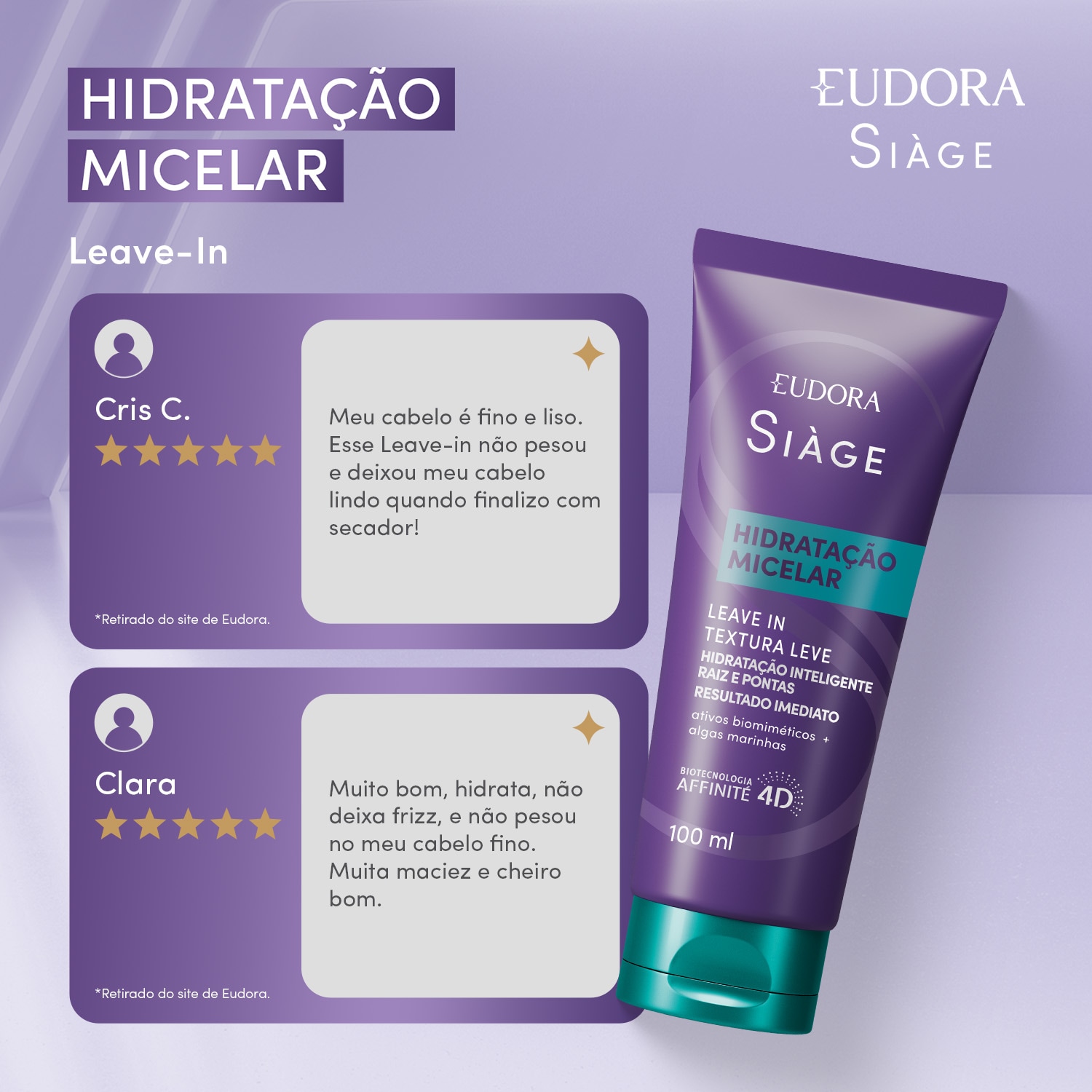 Leave-In Siàge Hidratação Micelar 100ml