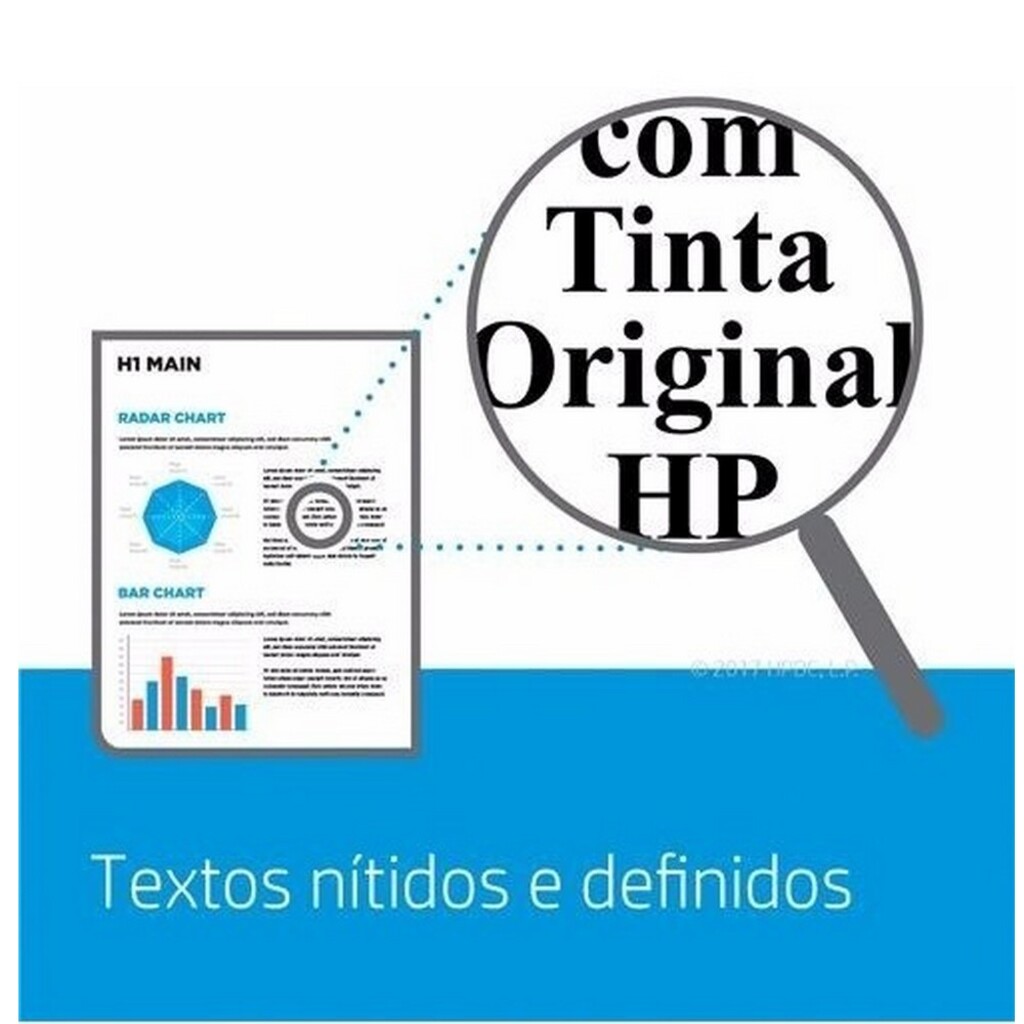 Cartucho de Tinta HP 662XL Preto Original - CZ105AB - 360 páginas para 1516, 2516, 2546, 2646, 3516, 3546, 4646