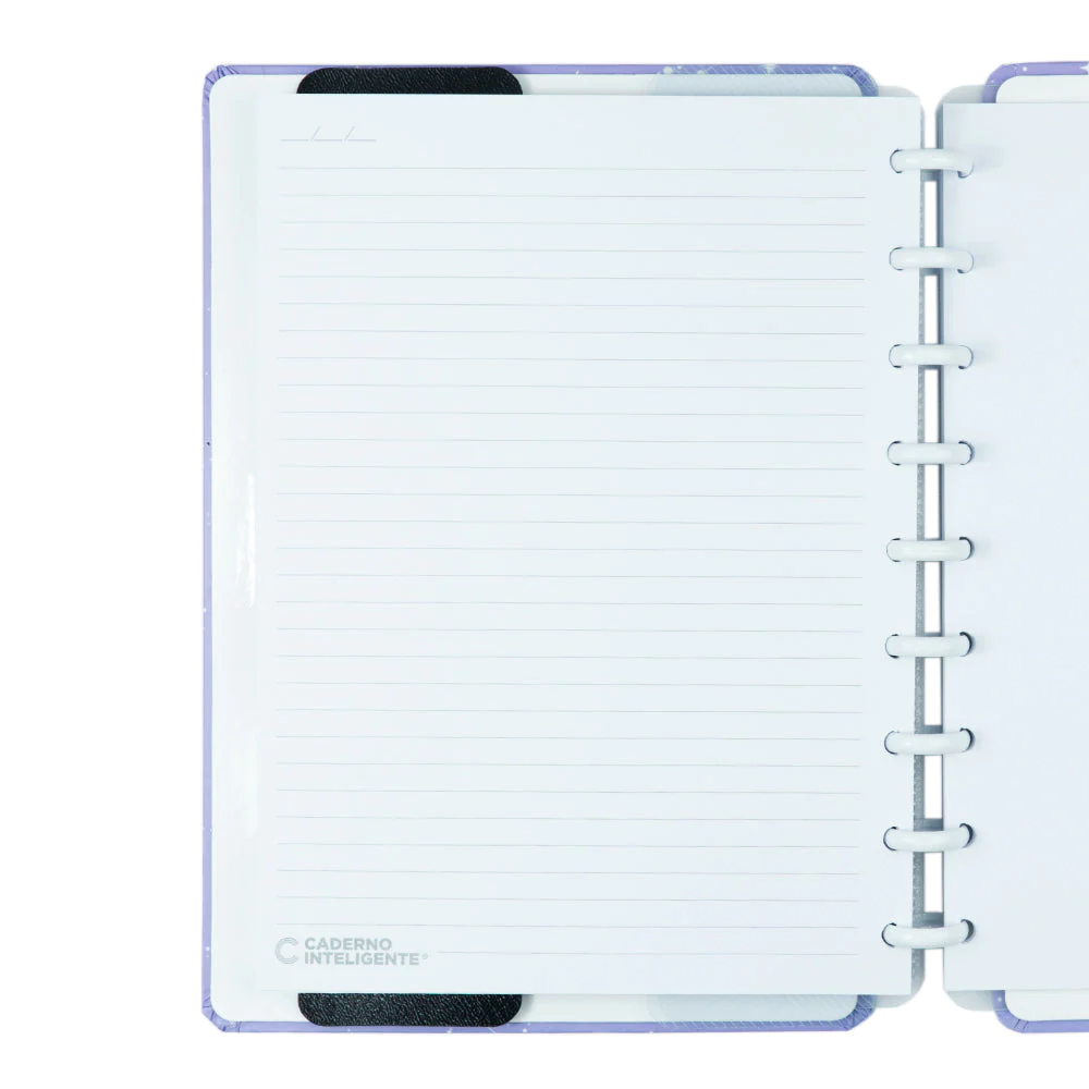 Caderno Inteligente Purple Galaxy By Gocase Grande 60 Folhas com Pauta e 20 Folhas Lisas