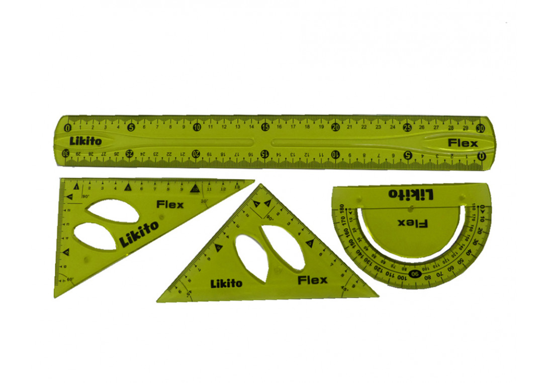 Kit Geométrico Lyke Flexível com 4 Peças Sortido