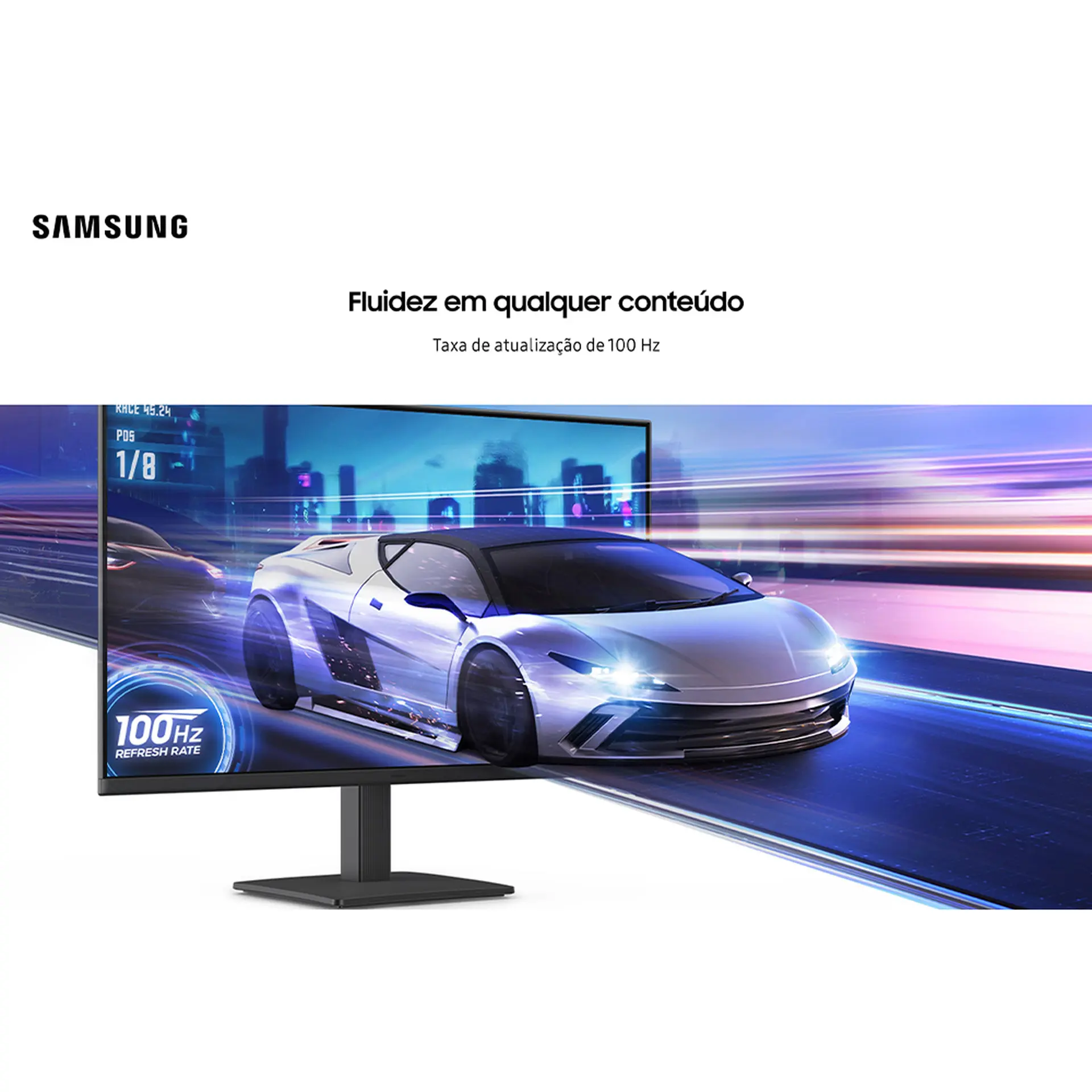 Monitor Gamer Samsung 27" Wide Full HD HDMI VGA LS27D300GALMZD - Preto - Bivolt
