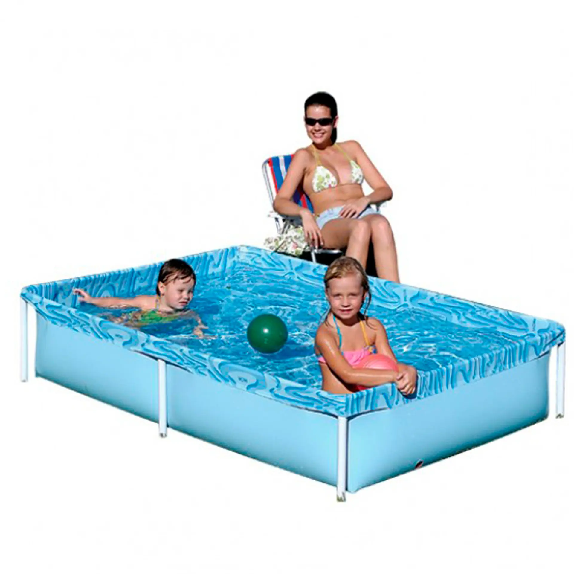 Piscina com Armação de Ferro Lona em PVC Mor Retangular 1000L