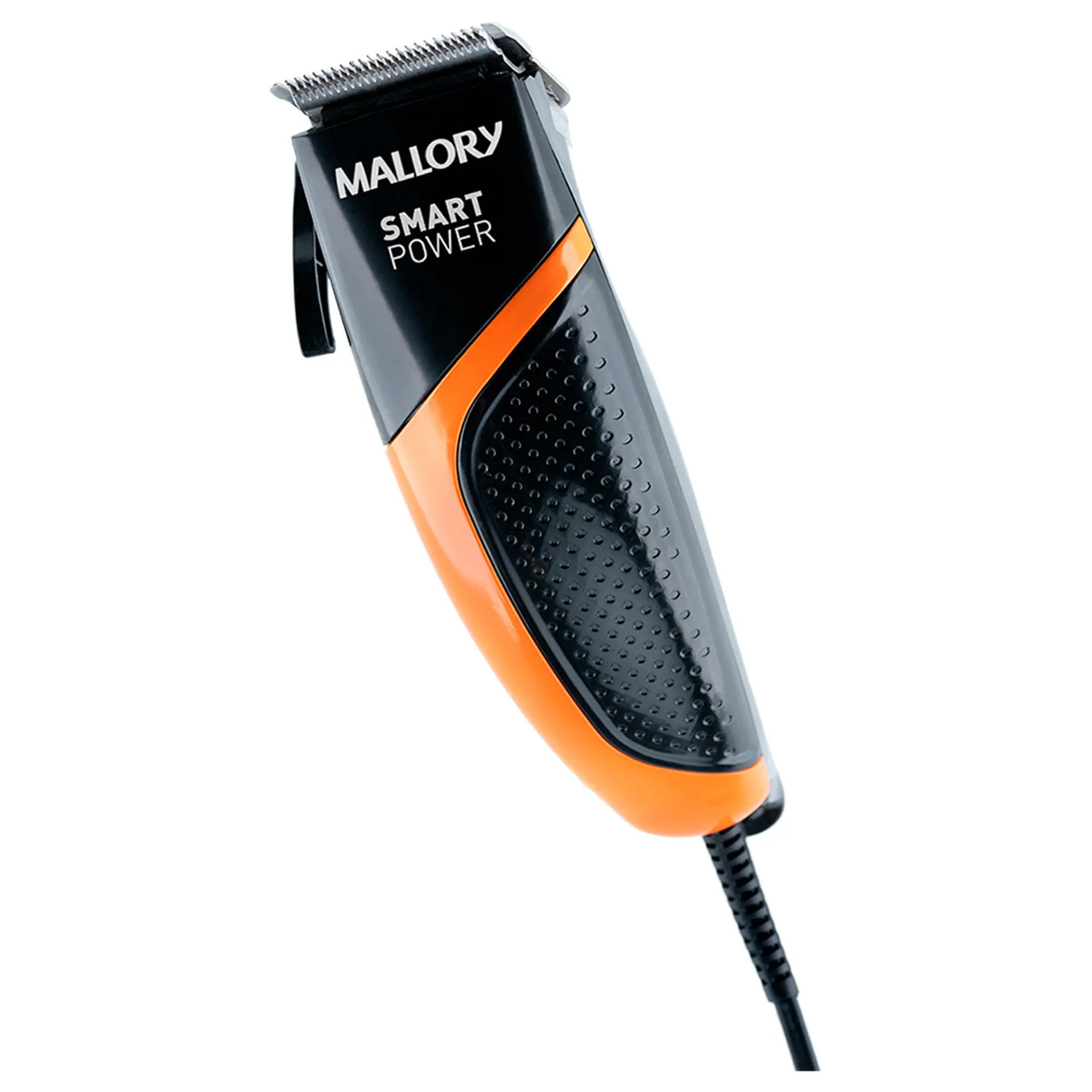 Máquina de Cortar Cabelo Mallory Smart Power CR07 4 Pentes Com Fio - Preto/Laranja - 220 Volts