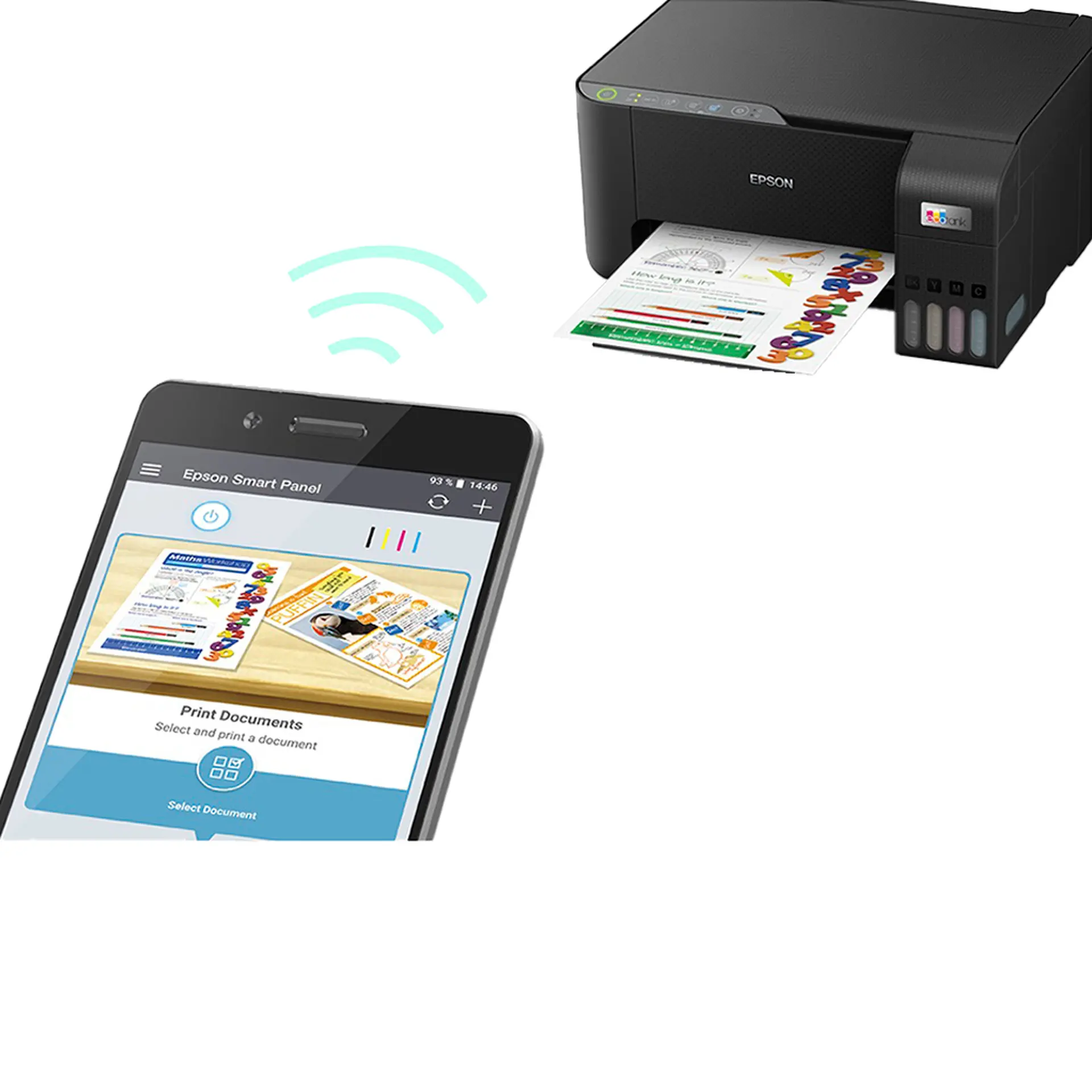 Impressora Multifuncional Jato de Tinta Epson Ecotank L3250 Colorido Wi-Fi - Preto - Bivolt