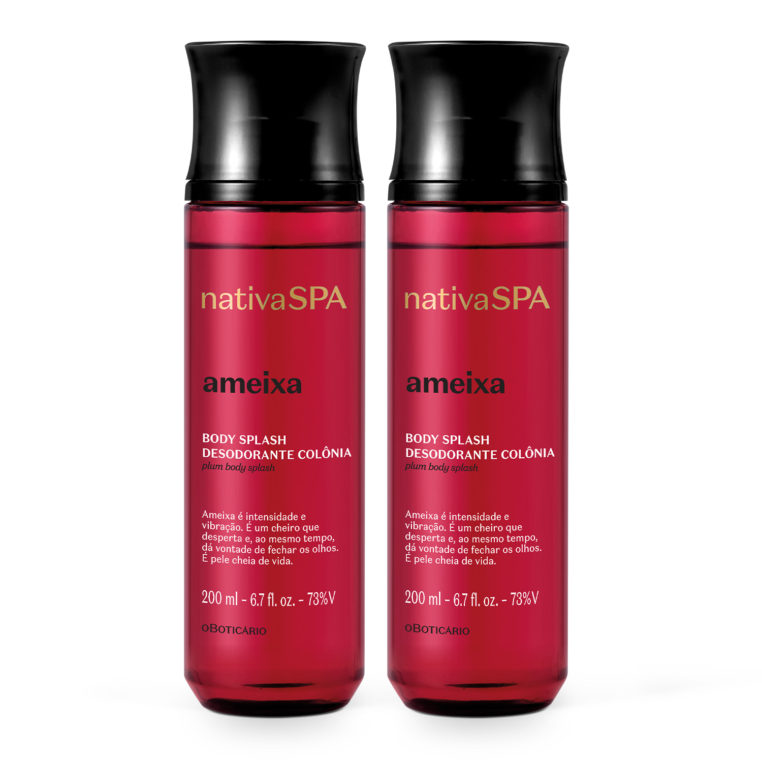 Combo Nativa SPA Ameixa: Desodorante Colônia Body Splash 2x 200ml