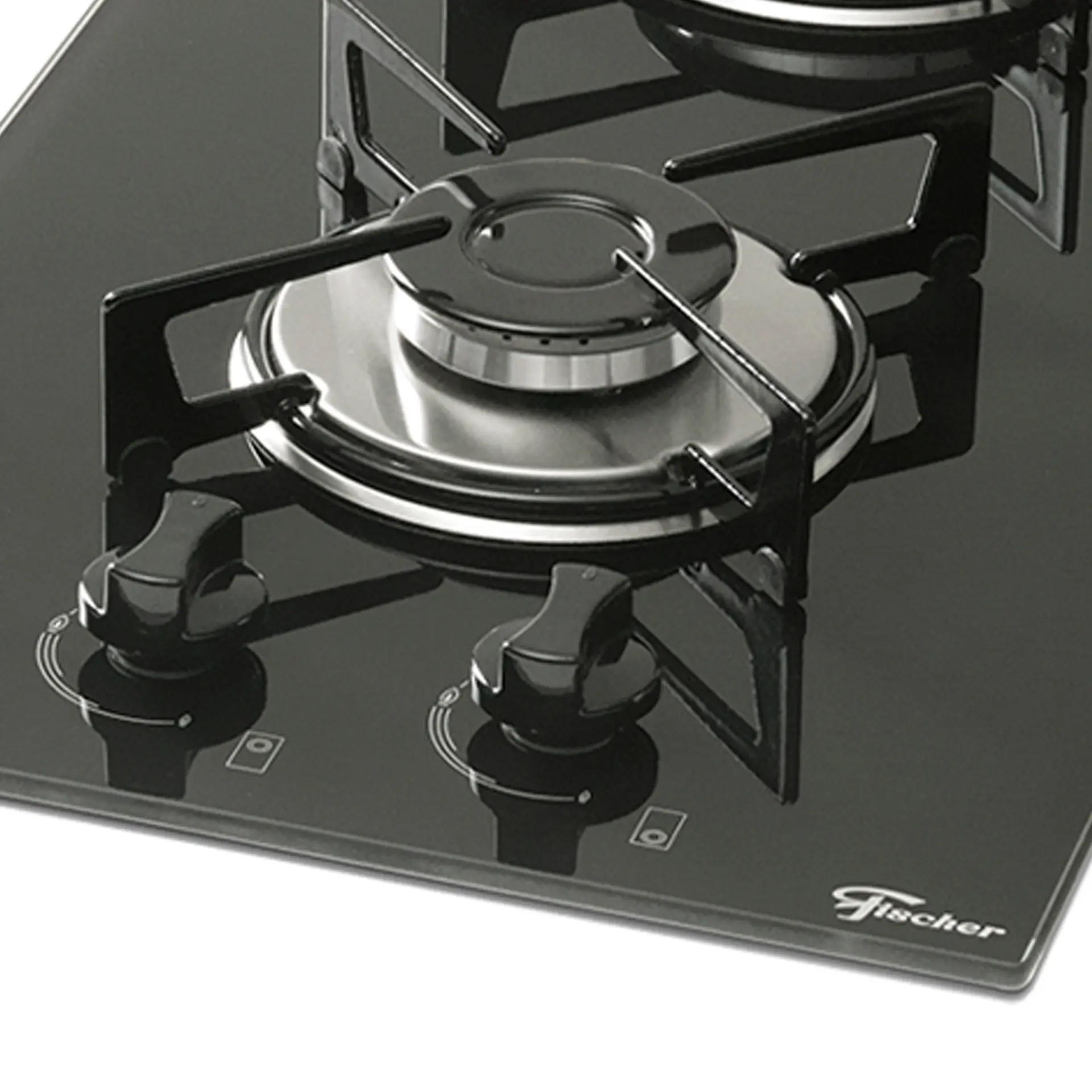 Cooktop a Gás Fischer 2 Bocas Superautomático Mesa em Vidro - Preto - Bivolt