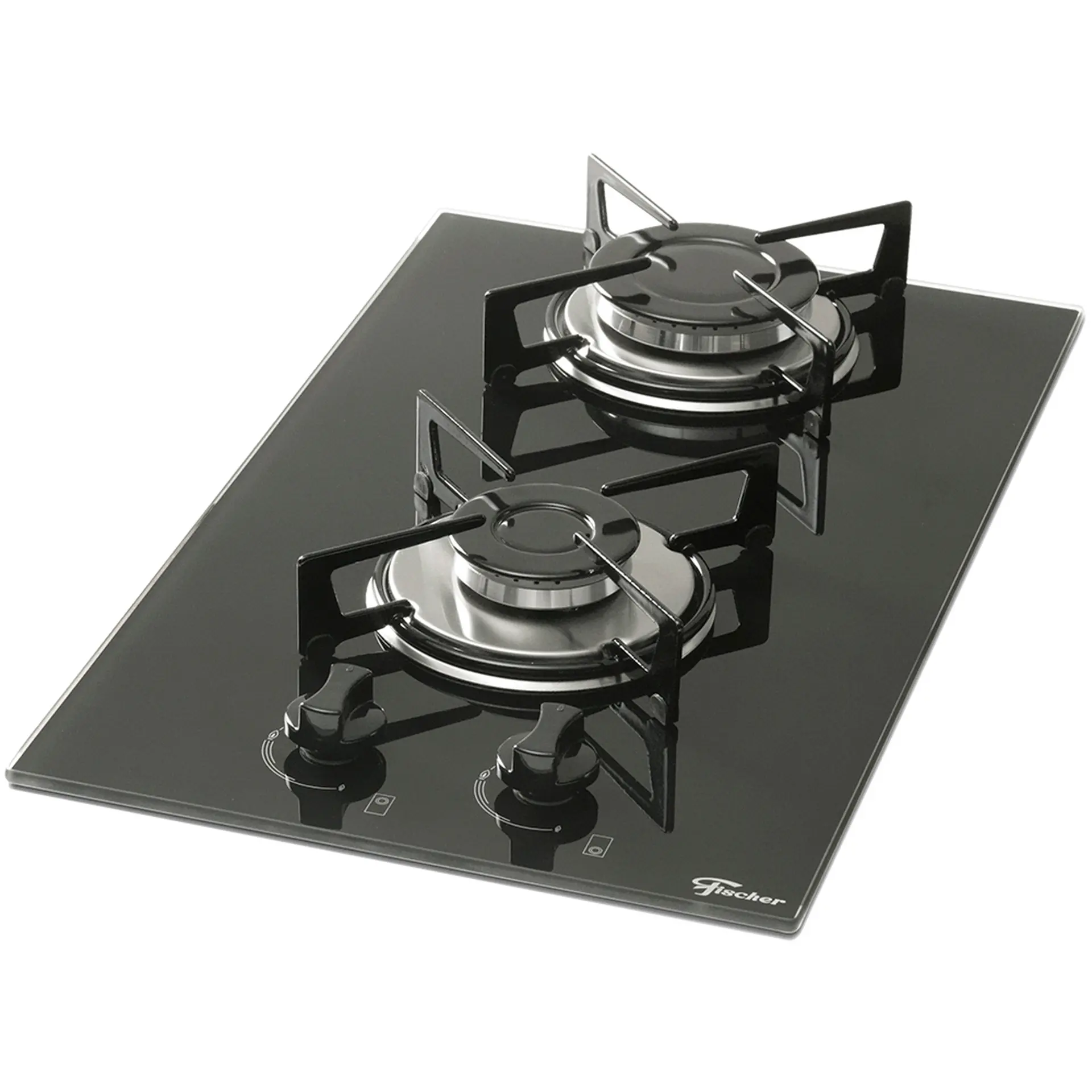 Cooktop a Gás Fischer 2 Bocas Superautomático Mesa em Vidro - Preto - Bivolt
