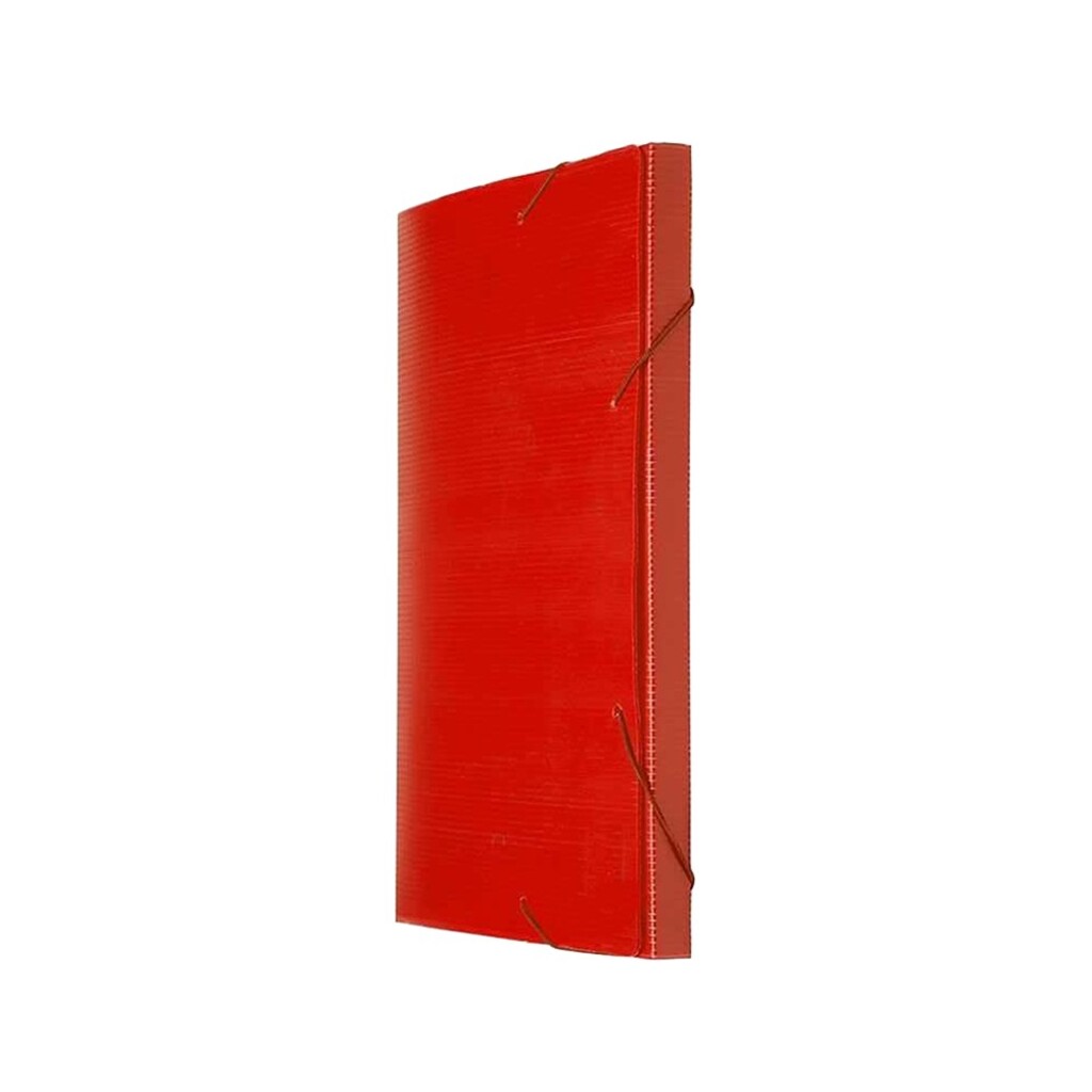 Pasta Aba Elástico Ofício 335 x 245mm Lombo 2,0cm Vermelho Nova Onda Polibras - Pacote com 10 Unidades - 20207