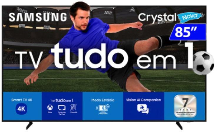 Smart TV Samsung LED 85" 4K Wi-Fi Tizen Crystal UHD UN85U8600FGXZD