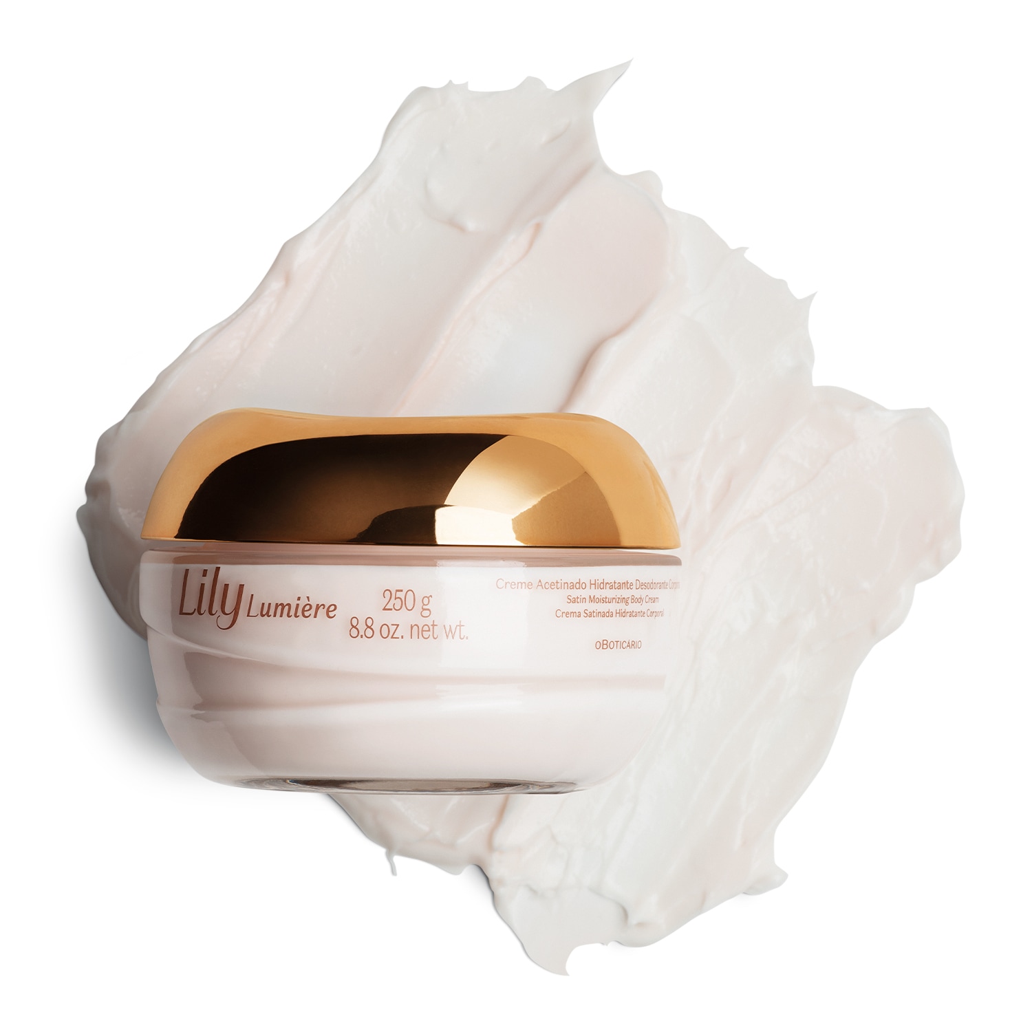 Creme Acetinado Hidratante Desodorante Corporal Lily Lumière 250g