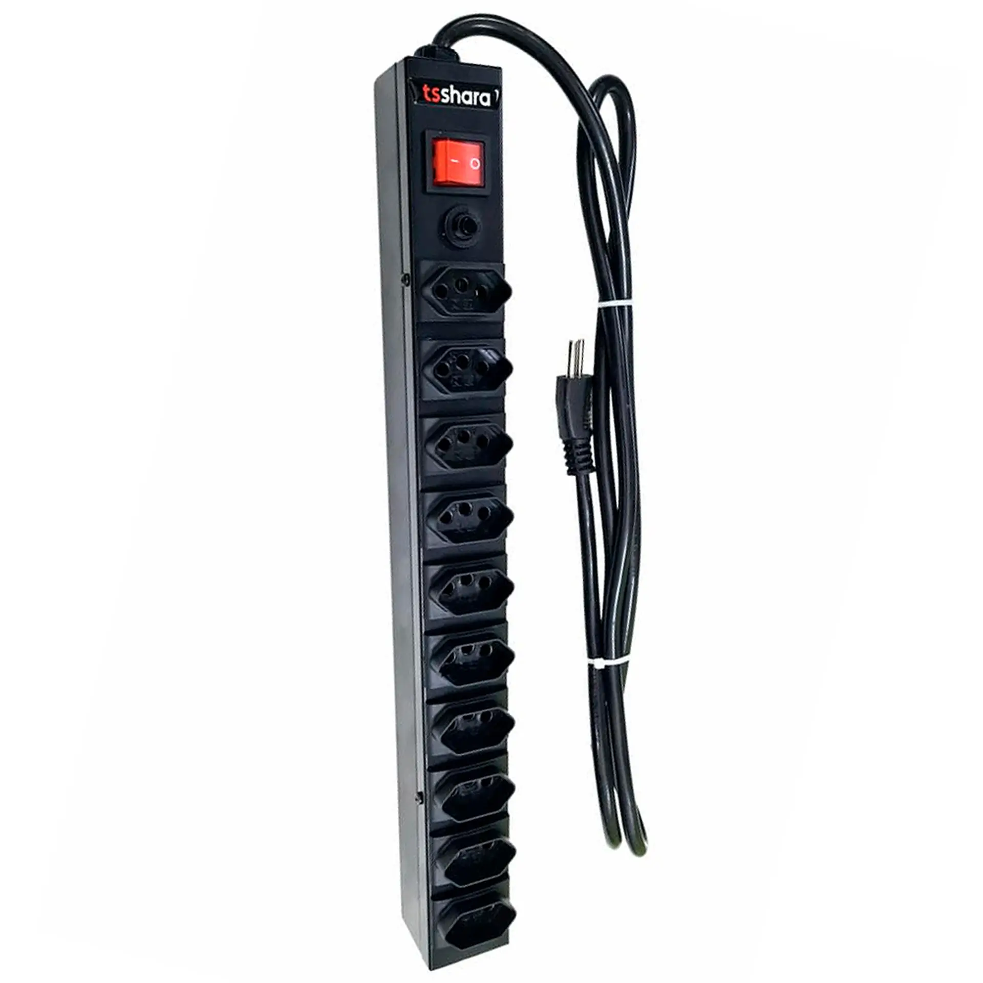 Filtro de Linha 10 Tomadas TS Shara 564 - Preto - Bivolt